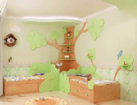 Детская комната Для правильного выбора цвета комнаты необходимо учитывать